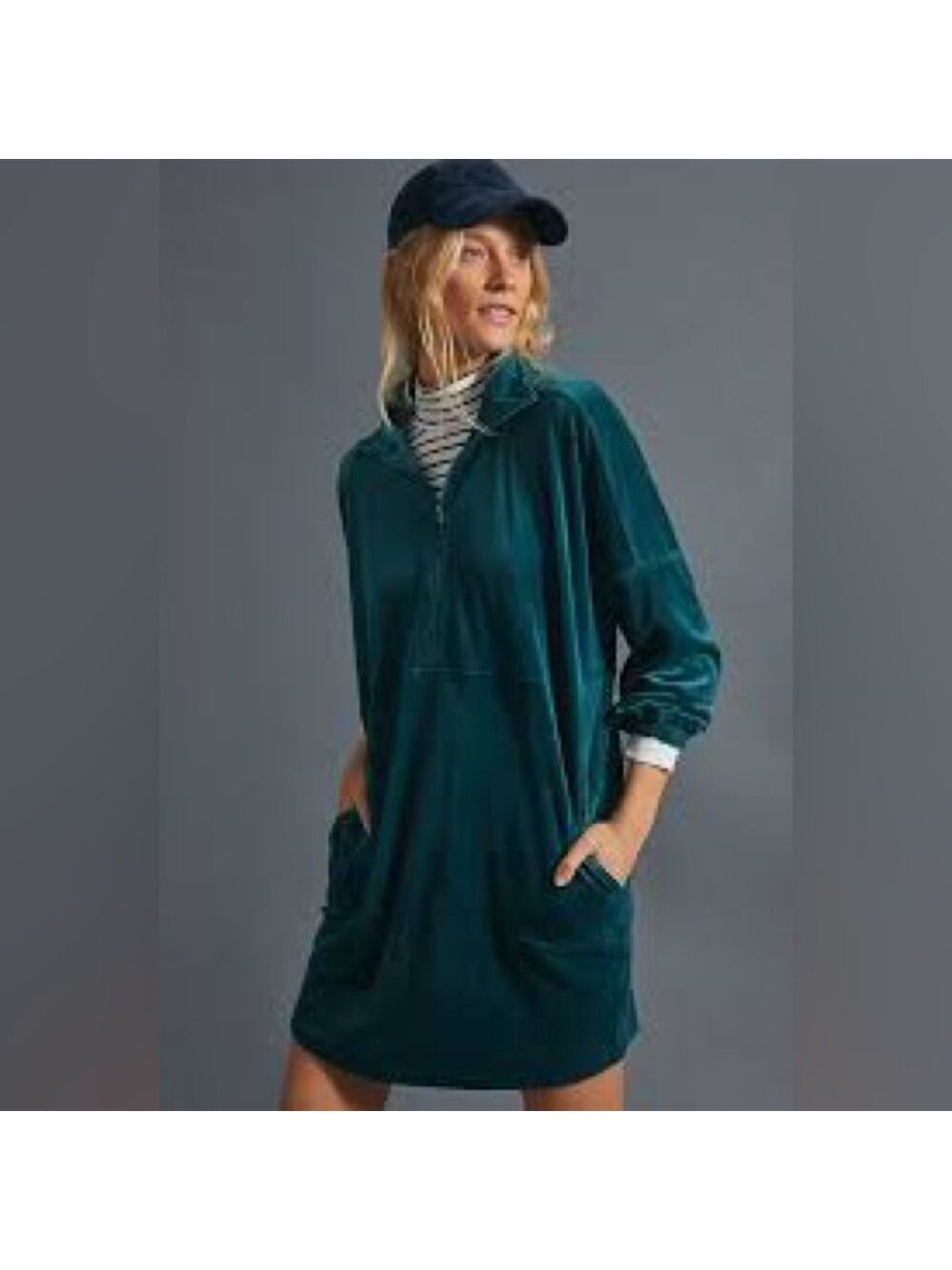 Anthropologie Rosalind Velvet Tunic Dress XS